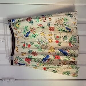 J.Crew Island Map Print Skirt